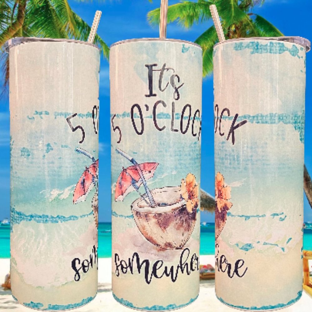 20oz. Skinny Tumbler | Beach Tumbler